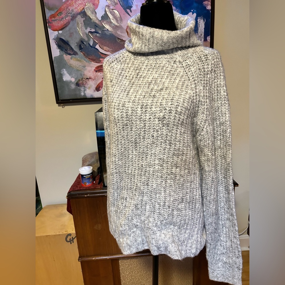 ARDENE Grey Knit Cowlneck Sweater